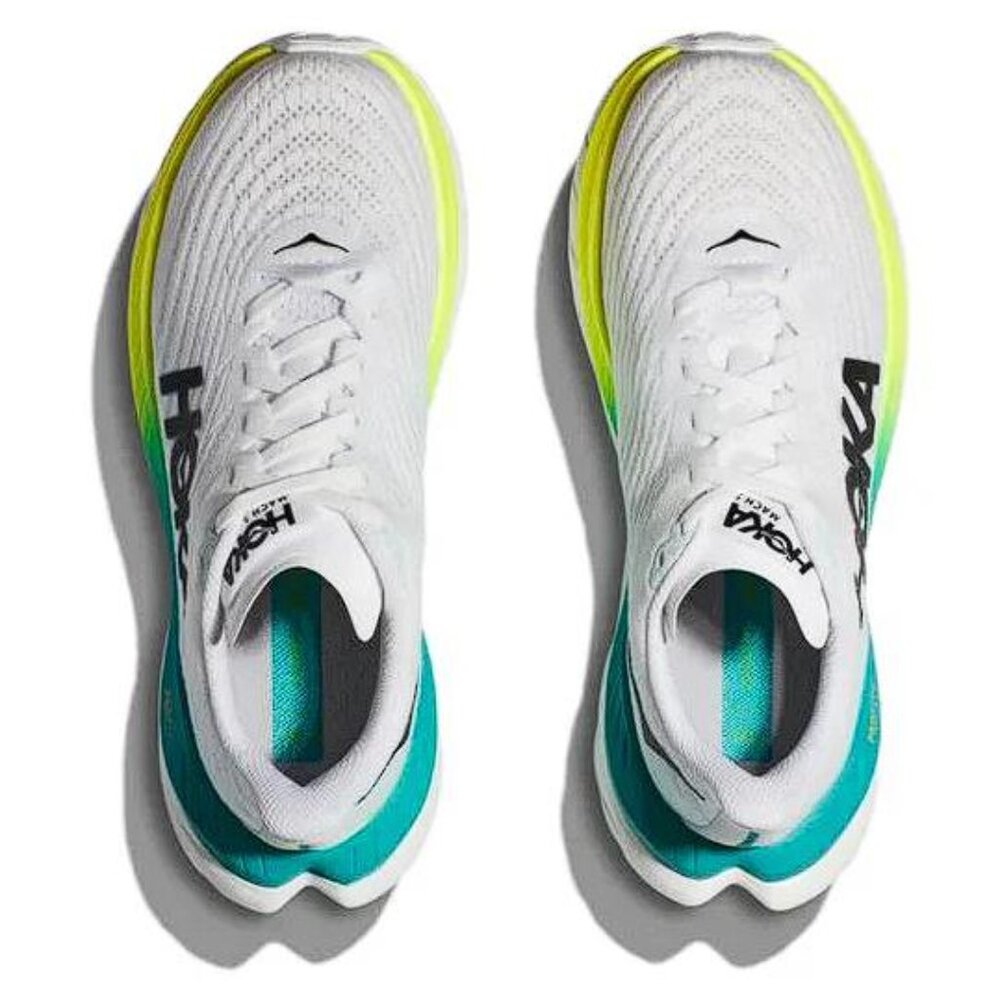 HOKA Men's Mach 5 Running Shoes Size 12.5D In White/Blue Glass - Picture 3 of 9